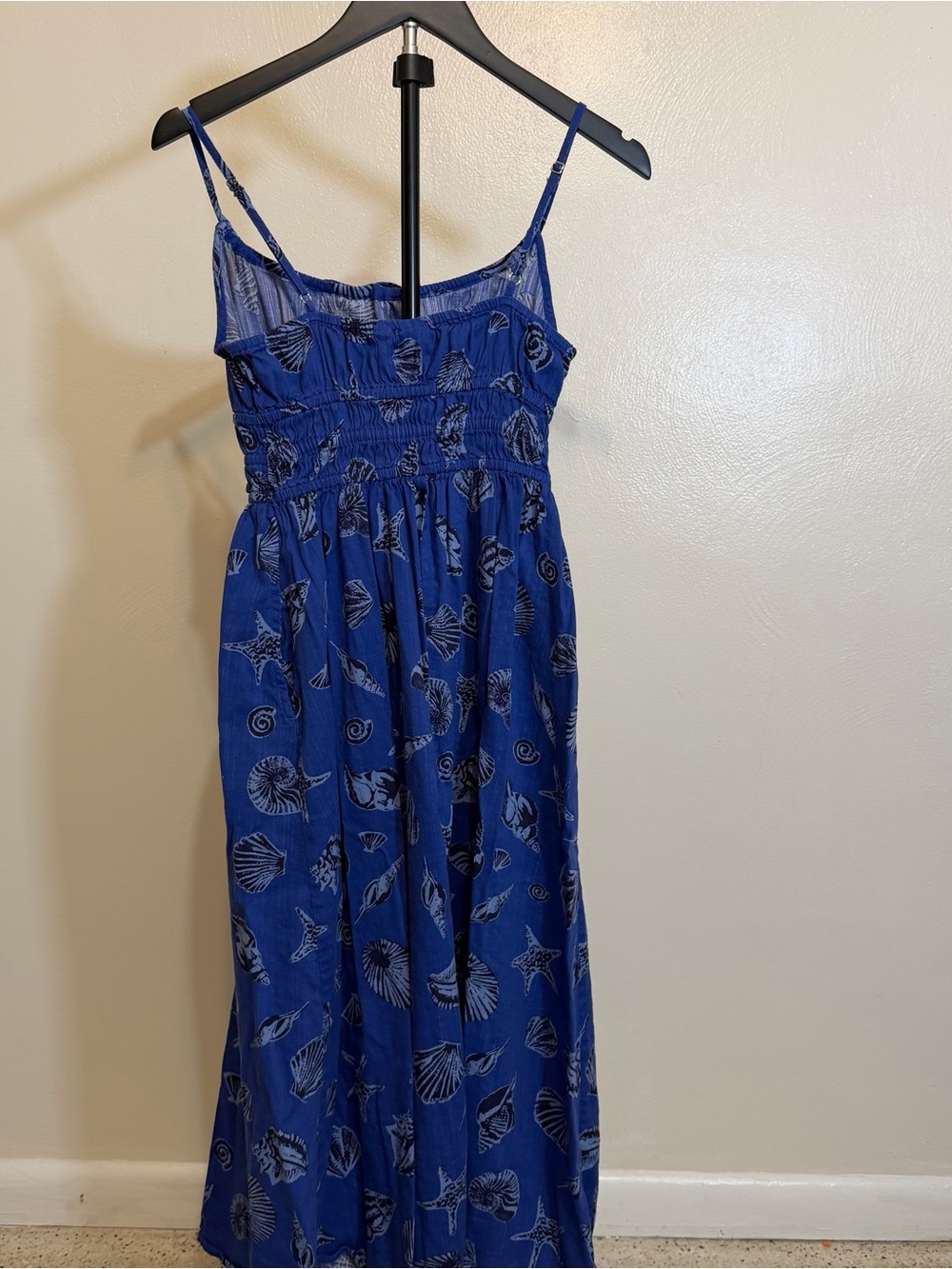 GAP Blue Shell-Print Maxi Sundress - Picture 2 of 3